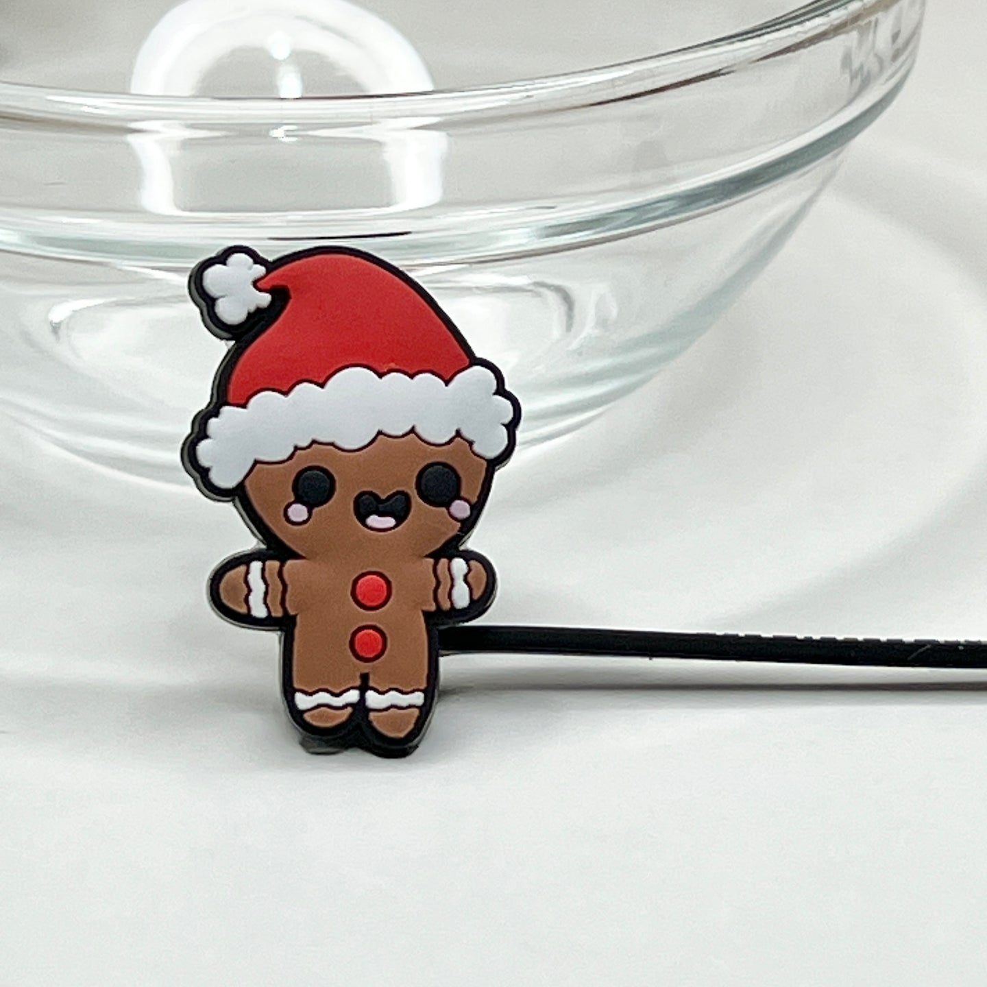 Gingerbread Man Straw Topper